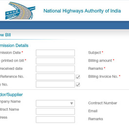 NHAI Bill Tracking System